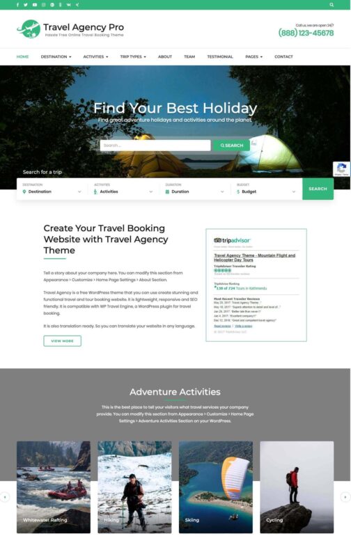 Travel Agency WordPress Theme - Image 2